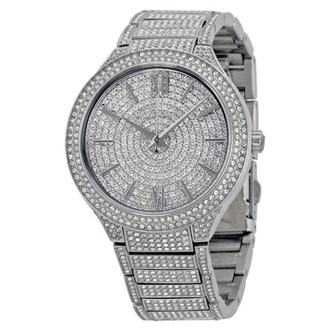 Michael Kors Kerry Crystal Pave Stainless Steel Ladies Watch 